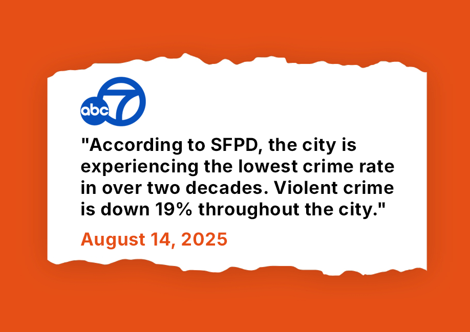 ABC 7: We will continue to take care of those, such as crime against the elderly, crime against tourists.